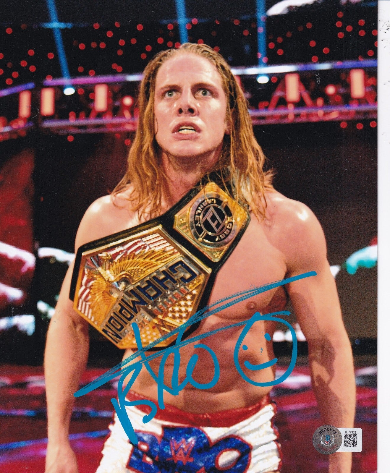 MATT RIDDLE signed (WWE) WRESTLING RAW 8X10 photo BECKETT BAS BJ79352