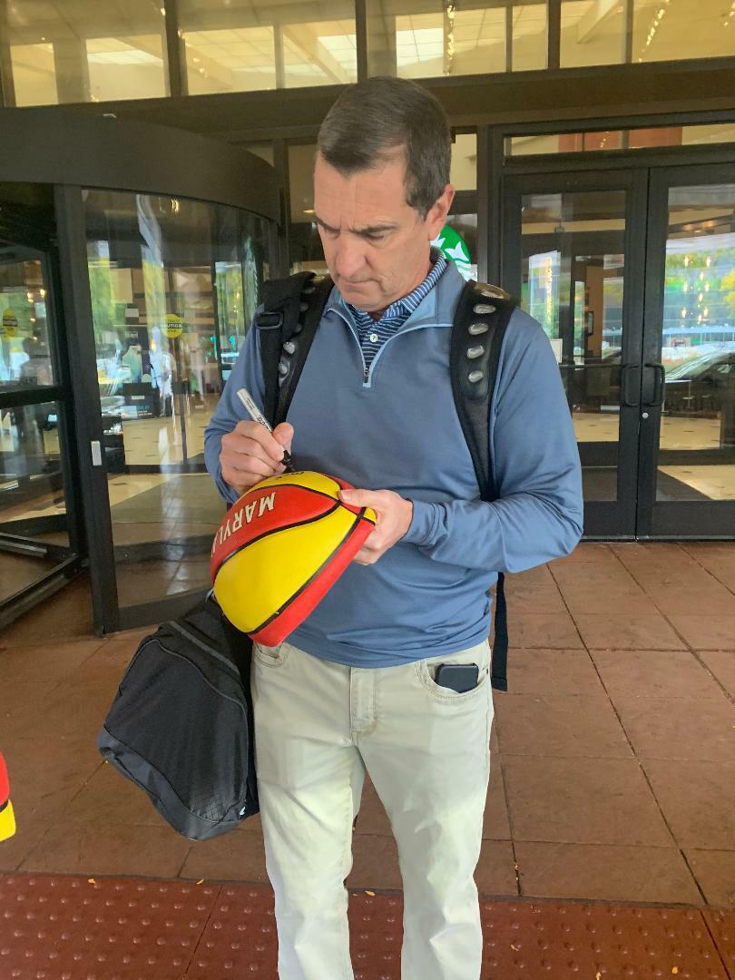 MARK TURGEON signed (MARYLAND TERRAPINS) PROOF Full Size logo basketball W/COA