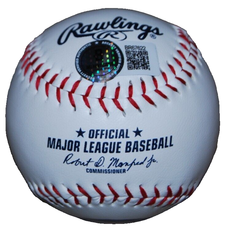 JULIAN MERRIWEATHER signed (CHICAGO CUBS) MLB logo baseball BECKETT BR67622