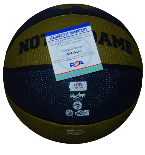 BLAKE WESLEY signed (NOTRE DAME FIGHTING IRISH) Logo basketball PSA/DNA AM15225