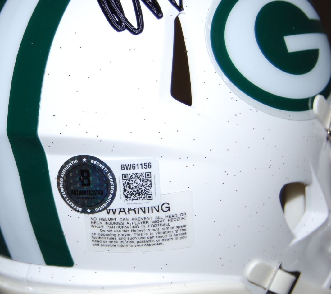 AL HARRIS signed (GREEN BAY PACKERS) white mini football helmet BECKETT BW61156