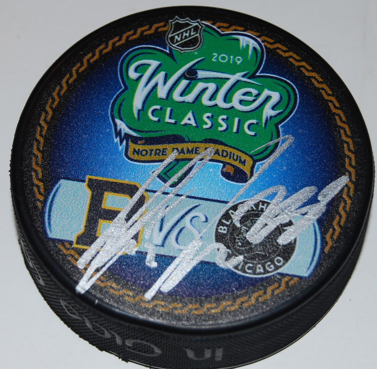 HENRI JOKIHARJU signed (CHICAGO BLACKHAWKS) 2019 WINTER CLASSIC Puck W/COA