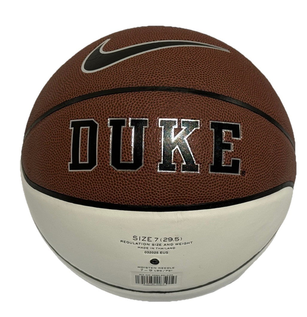 CAM and CAYDEN BOOZER signed (DUKE BLUE DEVILS) logo basketball JSA COA CJ56989