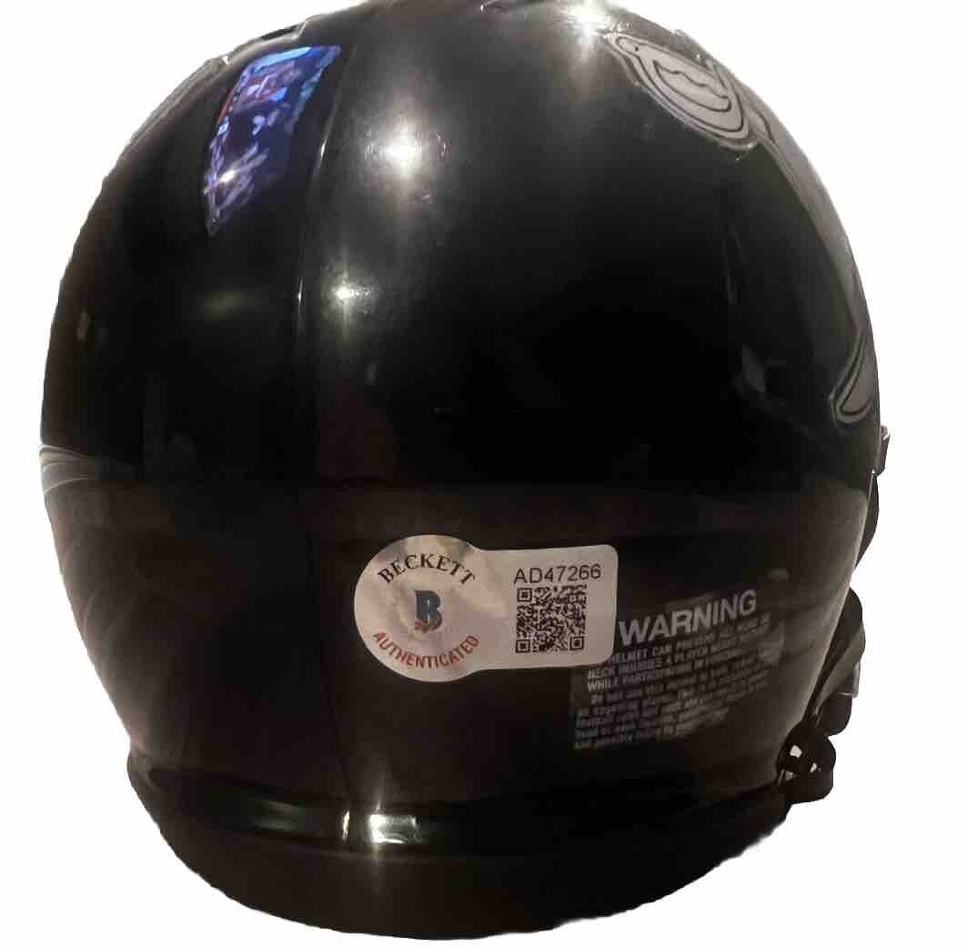 ANTONIO PIERCE signed (LAS VEGAS RAIDERS) mini football helmet BECKETT AD47266