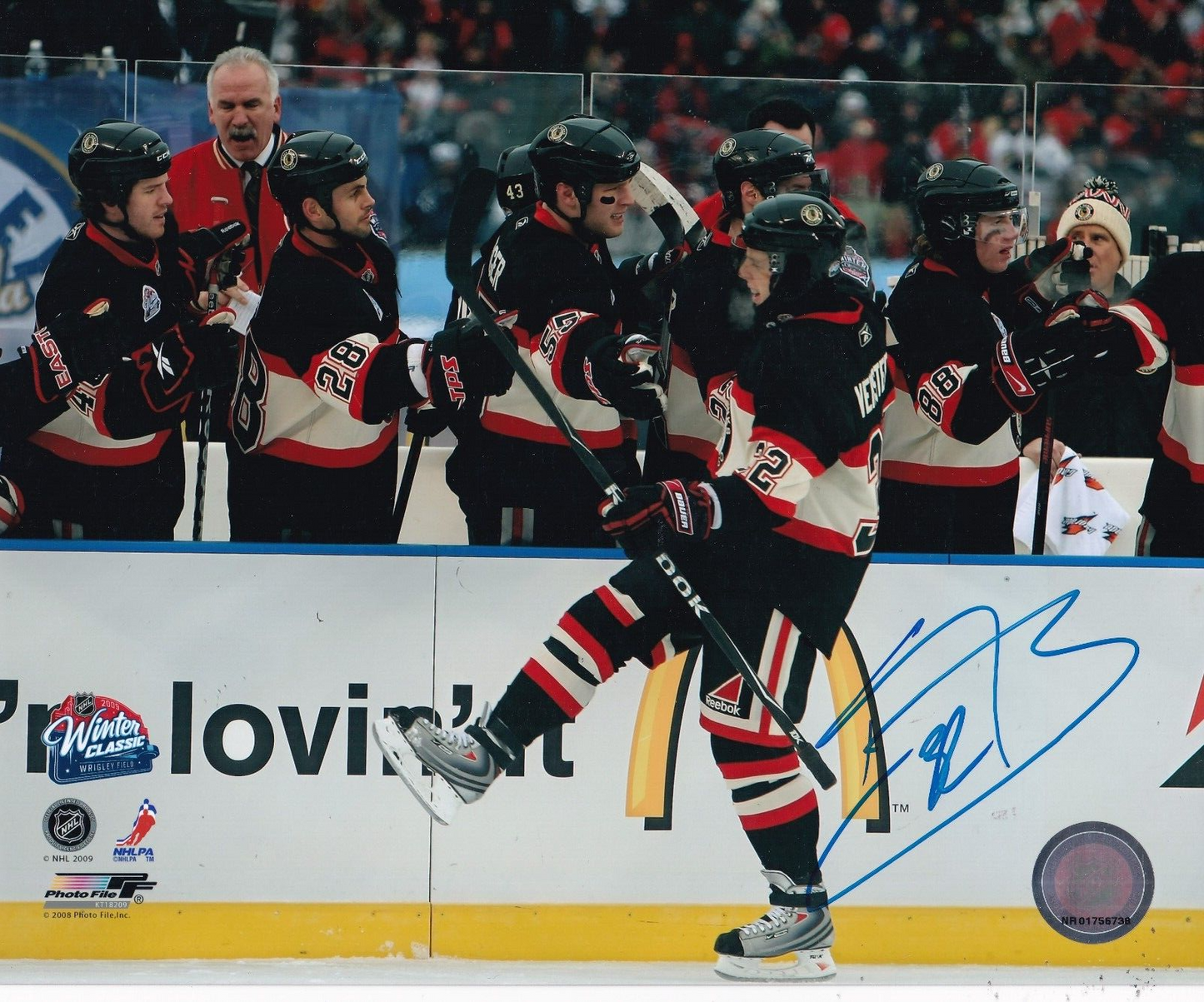 KRIS VERSTEEG signed (CHICAGO BLACKHAWKS) autographed HOCKEY 8X10 photo W/COA