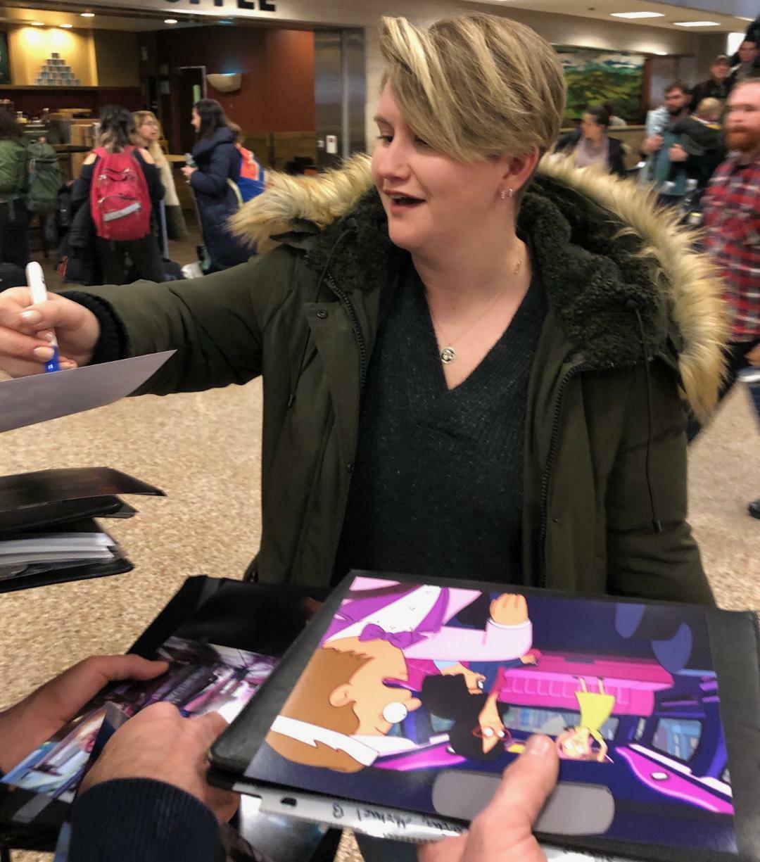 JILLIAN BELL signed (FIST FIGHT) 8X10 photo *Holly* PROOF W/COA #2