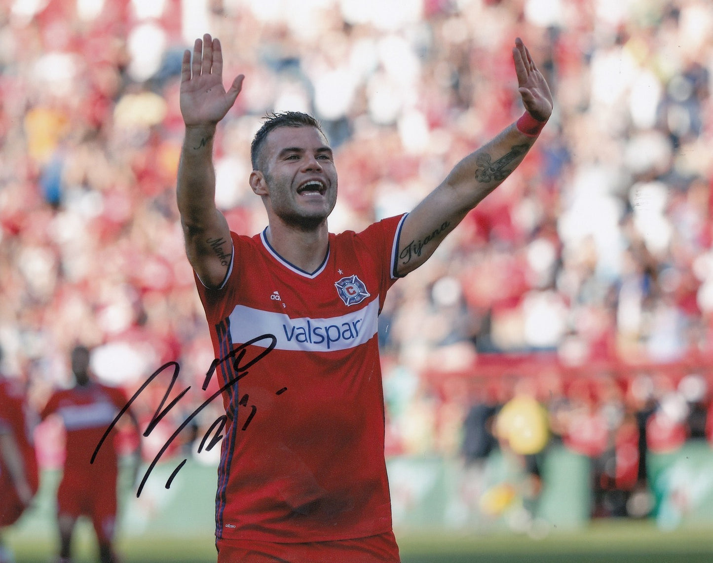 NEMANJA NIKOLIC signed (CHICAGO FIRE) autographed SOCCER 8X10 photo W/COA #4