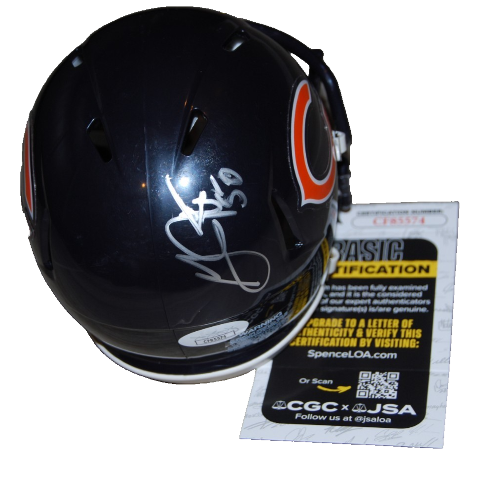 GRADY JARRETT signed (CHICAGO BEARS) autograph mini football helmet JSA CF85574
