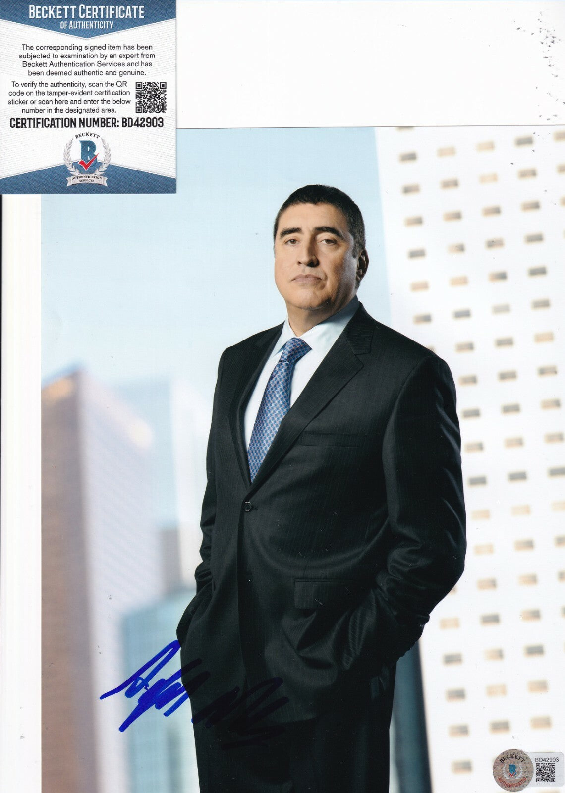 ALFRED MOLINA signed (SPIDER MAN 2) Dr Otto 8X10 photo BECKETT BAS BD42903