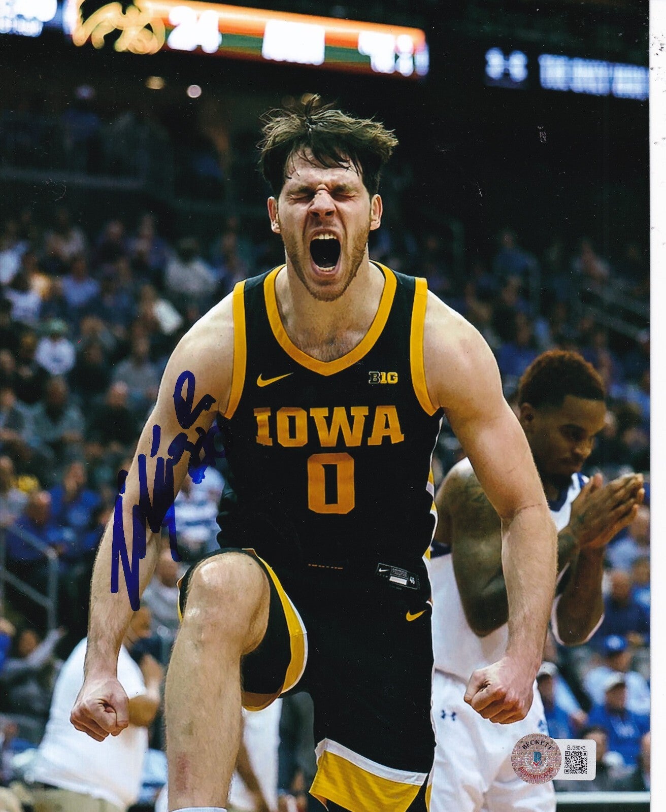 FILIP REBRACA signed (IOWA HAWKEYES) basketball 8X10 photo BECKETT BAS BJ36043