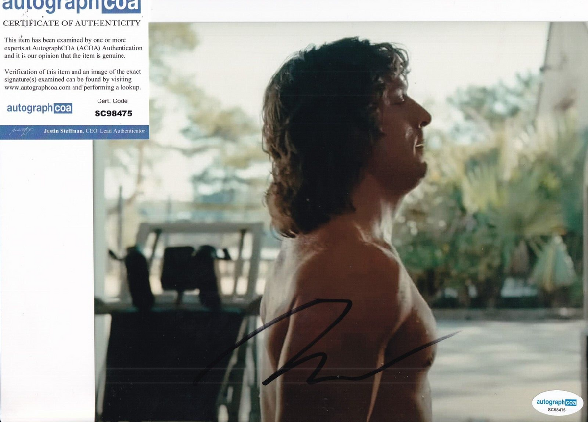 JEREMY ALLEN WHITE signed (THE IRON CLAW) Kerry Von Erich 8X10 ACOA SC98475