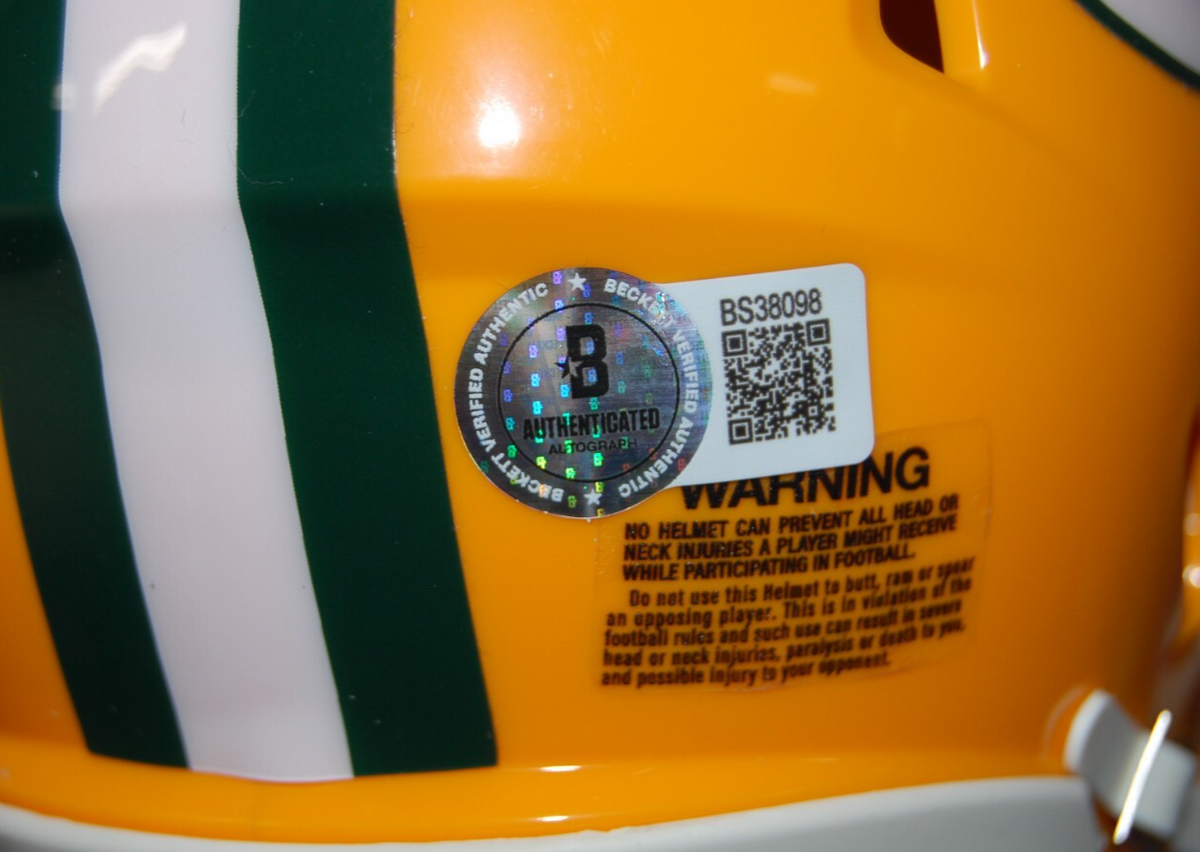 JERRY KRAMER signed (GREEN BAY PACKERS) mini football helmet BECKETT BAS BS38098