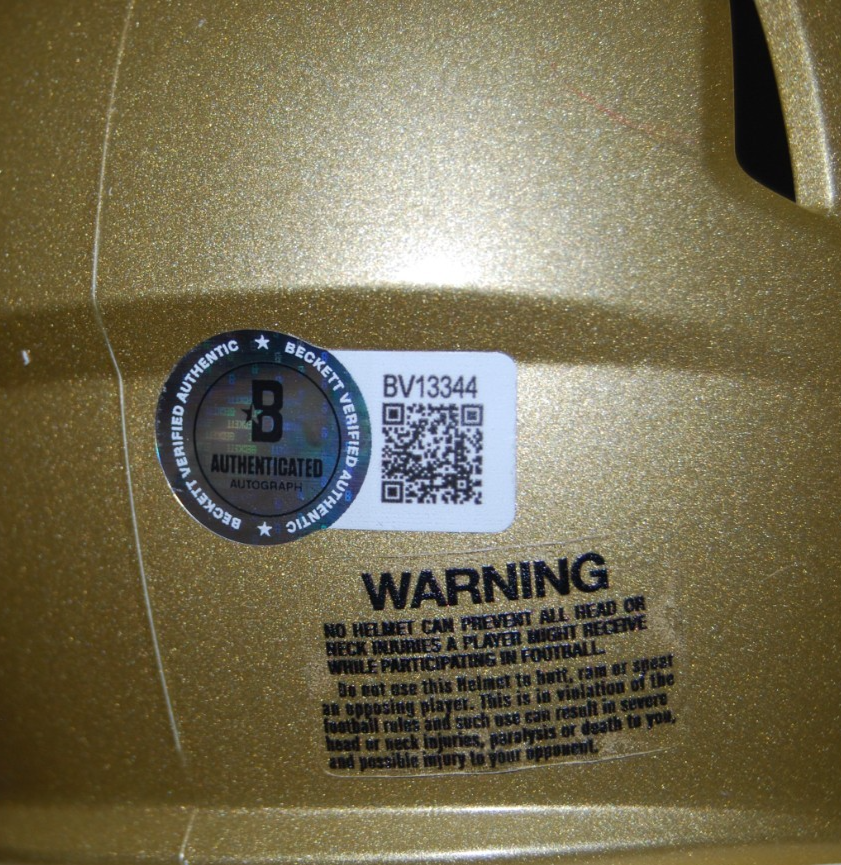 KK SMITH signed (NOTRE DAME FIGHTING IRISH) mini helmet BECKETT BV13344
