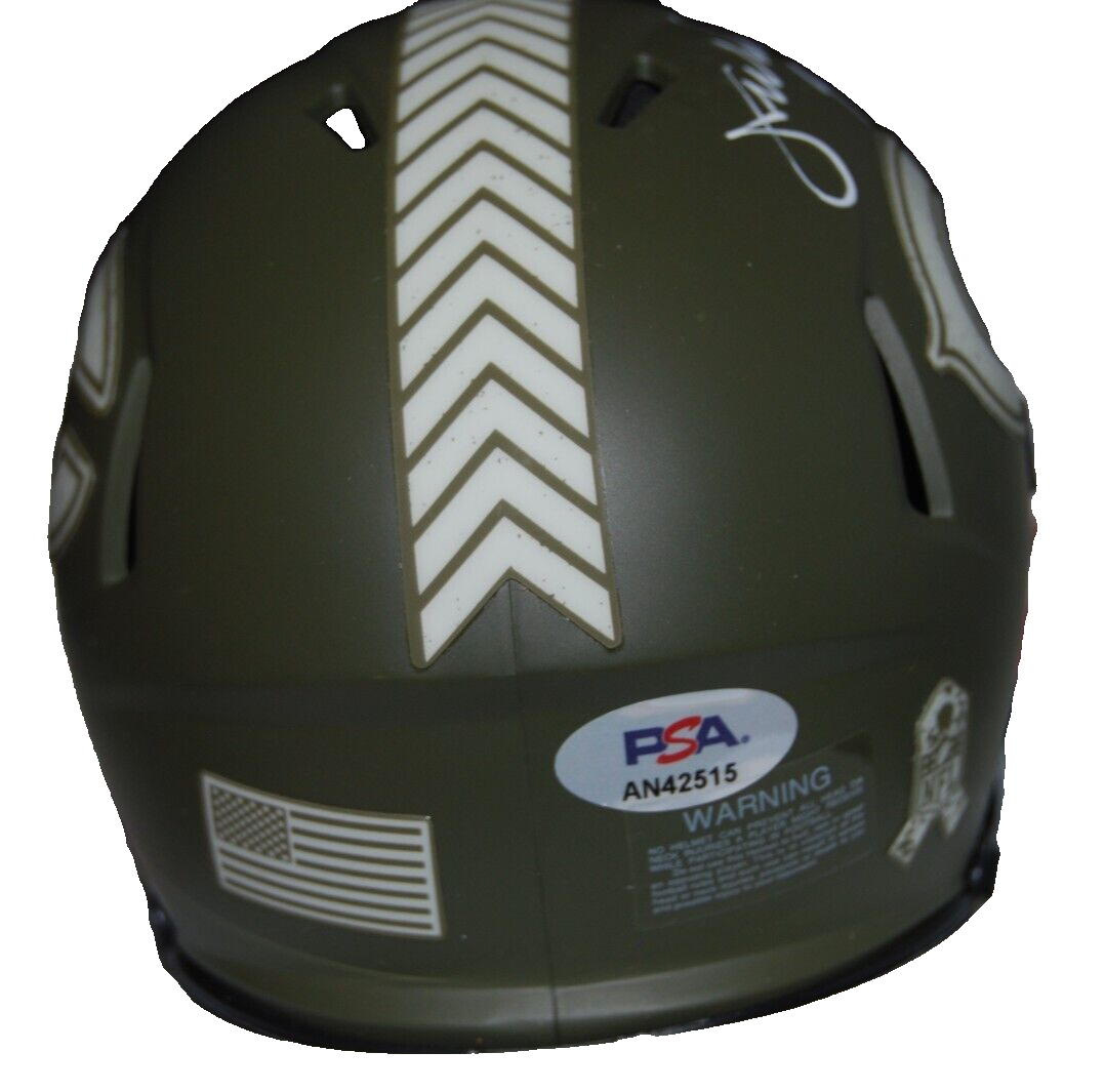 JIM MCMAHON signed (CHICAGO BEARS) Salute mini football helmet PSA/DNA AN42515