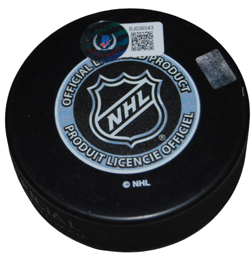 ANDREW SHAW signed (2015 WINTER CLASSIC) Chicago Blackhawks puck BAS BJ036543