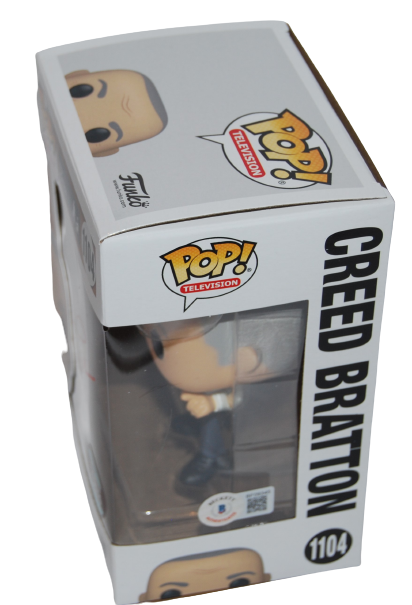 CREED BRATTON signed (THE OFFICE) red ink Specialty Funko Pop #1104 BECKETT BAS