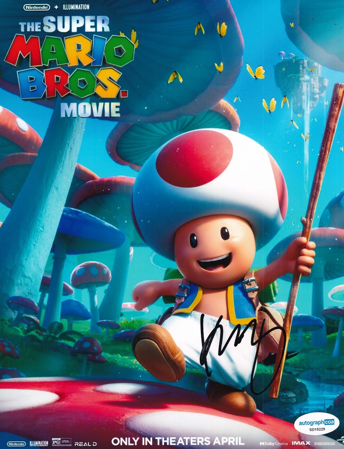 KEEGAN-MICHAEL KEY signed (THE SUPER MARIO BROS MOVIE) Toad 8X10 ACOA SD19229