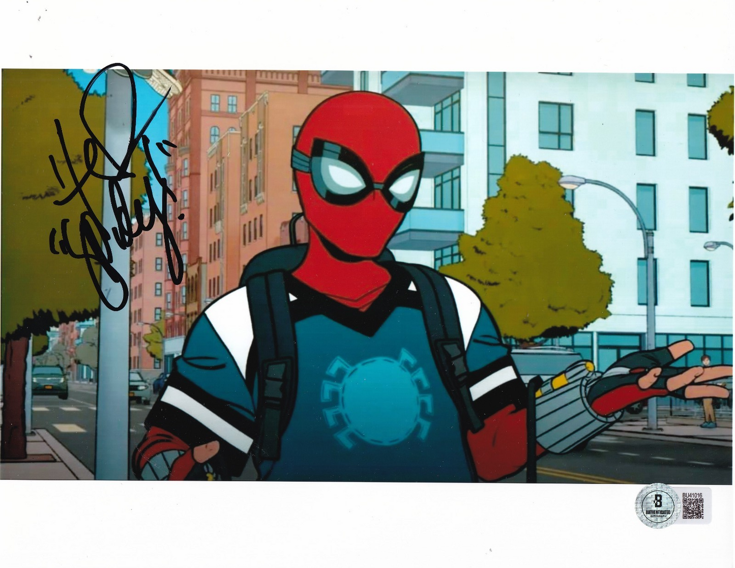 HUDSON THAMES signed (FRIENDLY NEIGHBORHOOD SPIDER-MAN) 8X10 BECKETT BU41016