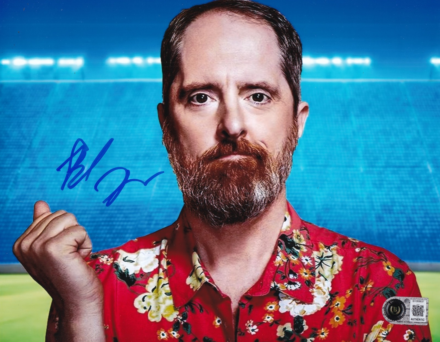 BRENDAN HUNT signed (TED LASSO) Coach Beard 8X10 photo BECKETT BY085637