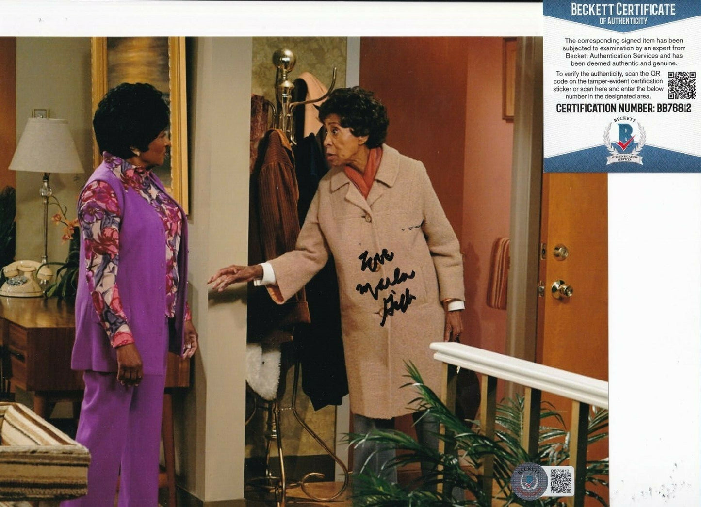 MARLA GIBBS signed (THE JEFFERSONS) Florence Johnson 8X10 BECKETT BAS BD76812