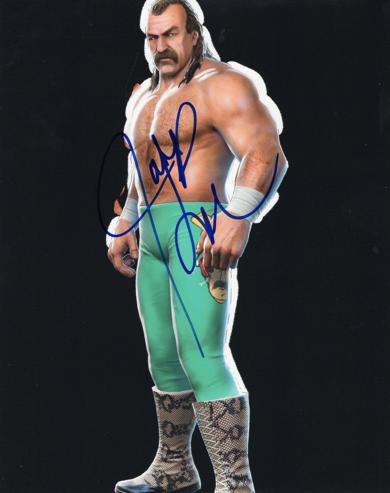 Jake The Snake Roberts WWF Wrestling Signed 8x10 Photo w/COA #1