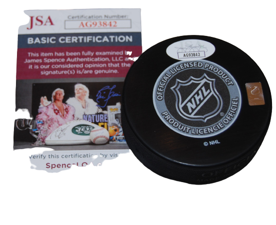 DANTON HEINEN signed (PITTSBURGH PENGUINS) souvenir hockey puck JSA COA AG93842