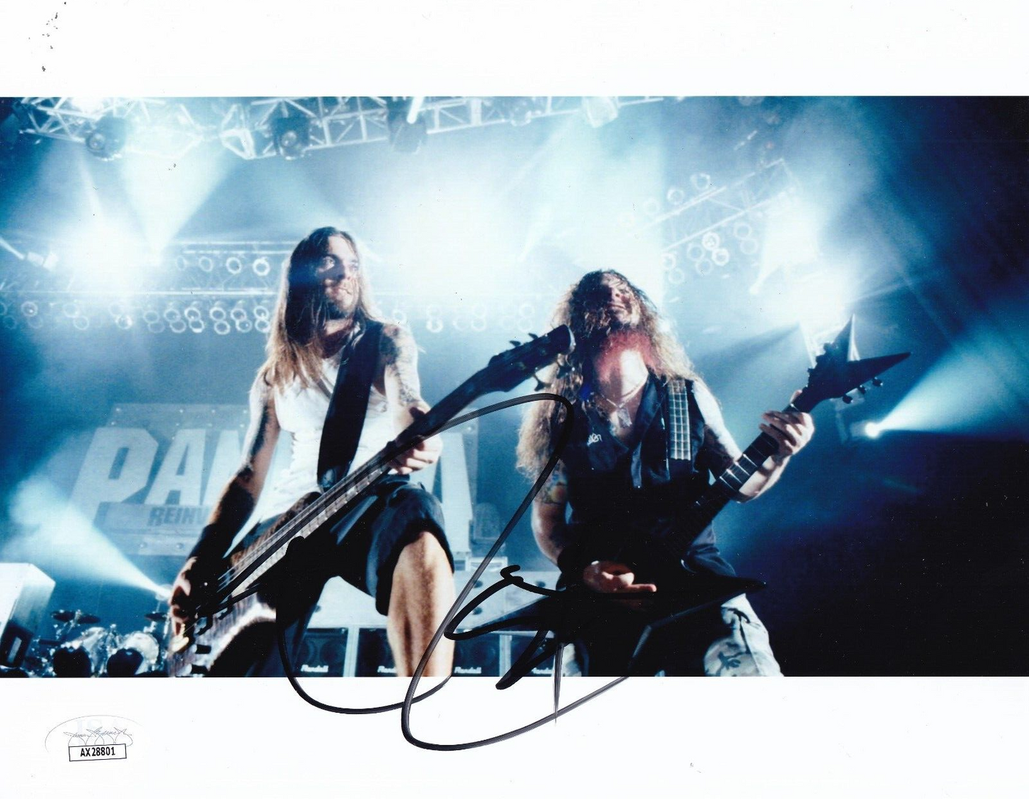 REX BROWN signed (PANTERA) Guitarist Music 8X10 photo JSA COA AX28801
