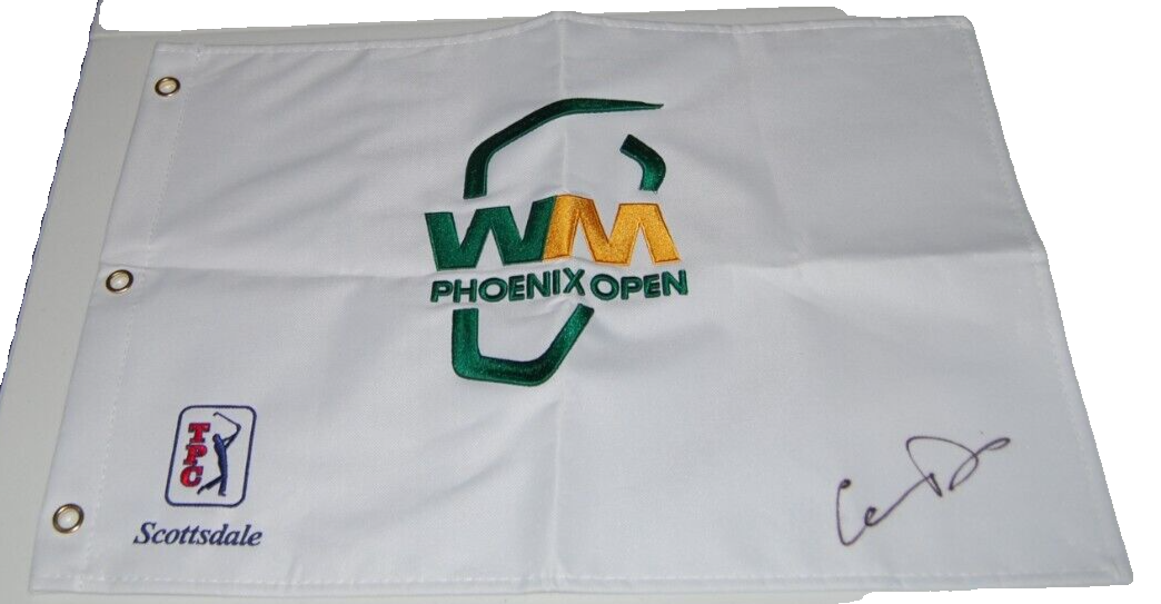 CAMERON CAM DAVIS signed (PHOENIX OPEN) WASTE MANAGEMENT Golf pin flag PSA/DNA