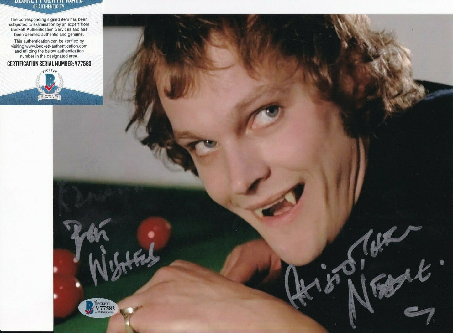 CHRISTOPHER NEAME signed (DRACULA A.D 1972) Movie 8X10 photo BECKETT BAS V77582