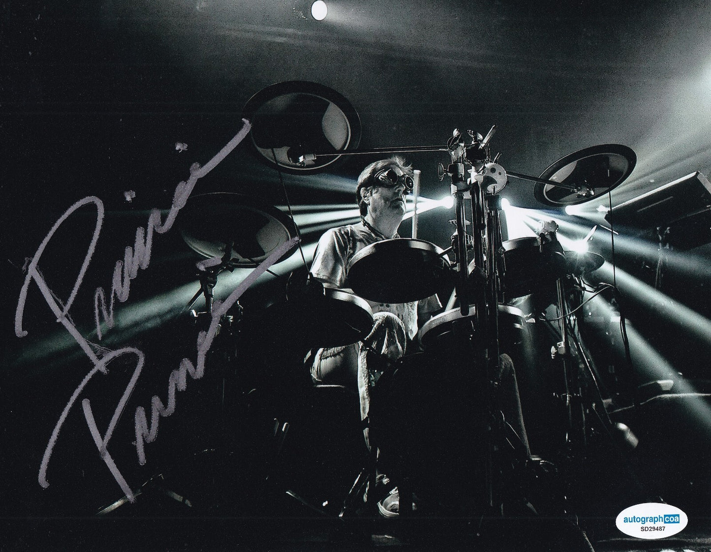 CHARLES PRINCE signed (PRAIRIE PRINCE) Music Drummer 8X10 photo ACOA SD29487