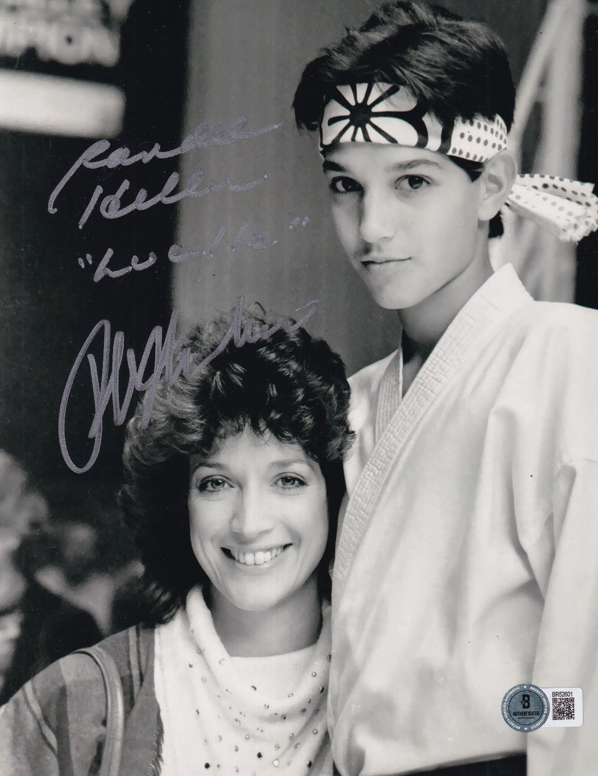 RALPH MACCHIO & RANDEE HELLER signed (THE KARATE KID) 8X10 photo Beckett BAS