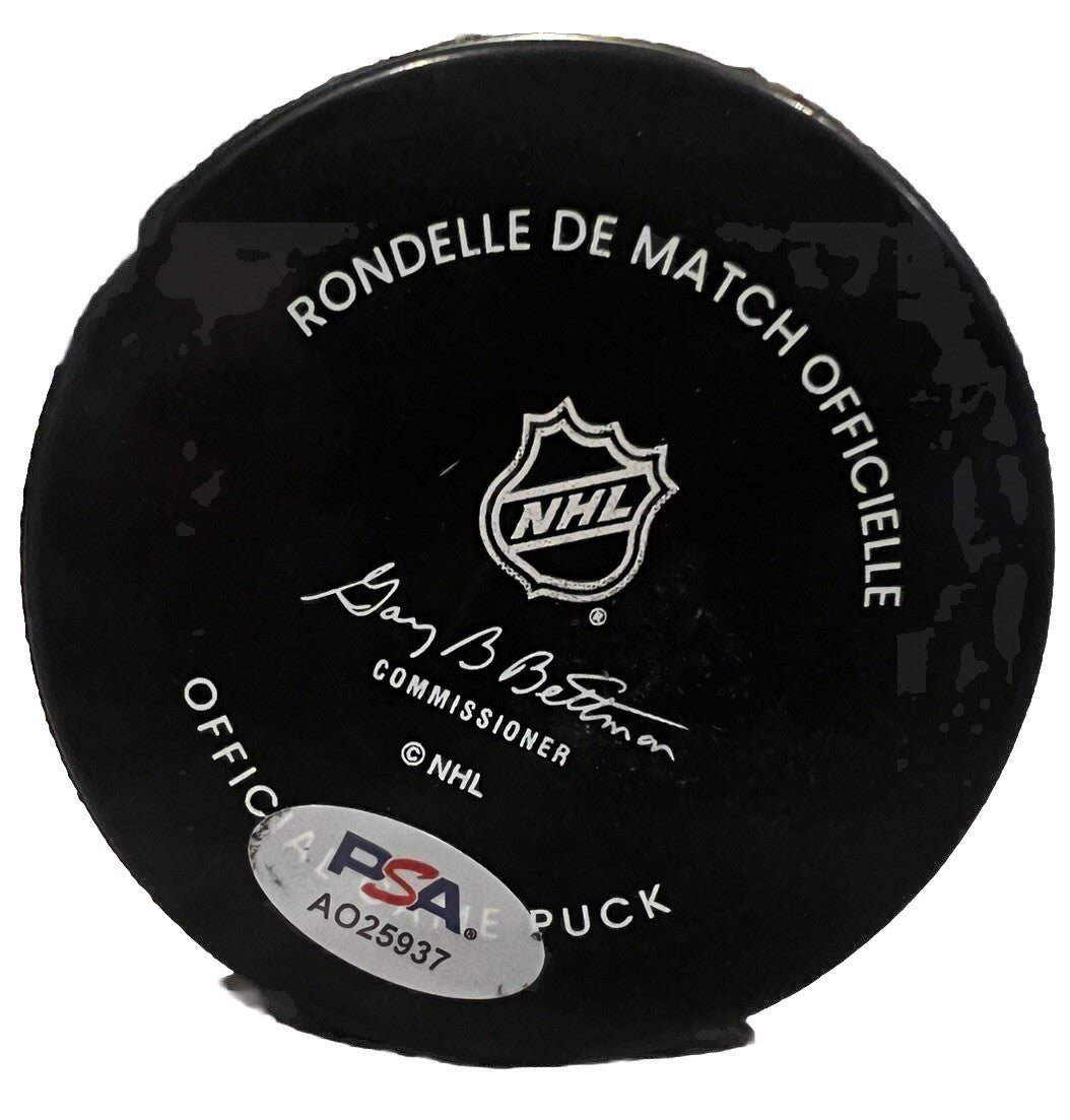 ARTYOM LEVSHUNOV signed (CHICAGO BLACKHAWKS) official game puck PSA/DNA AQ25937