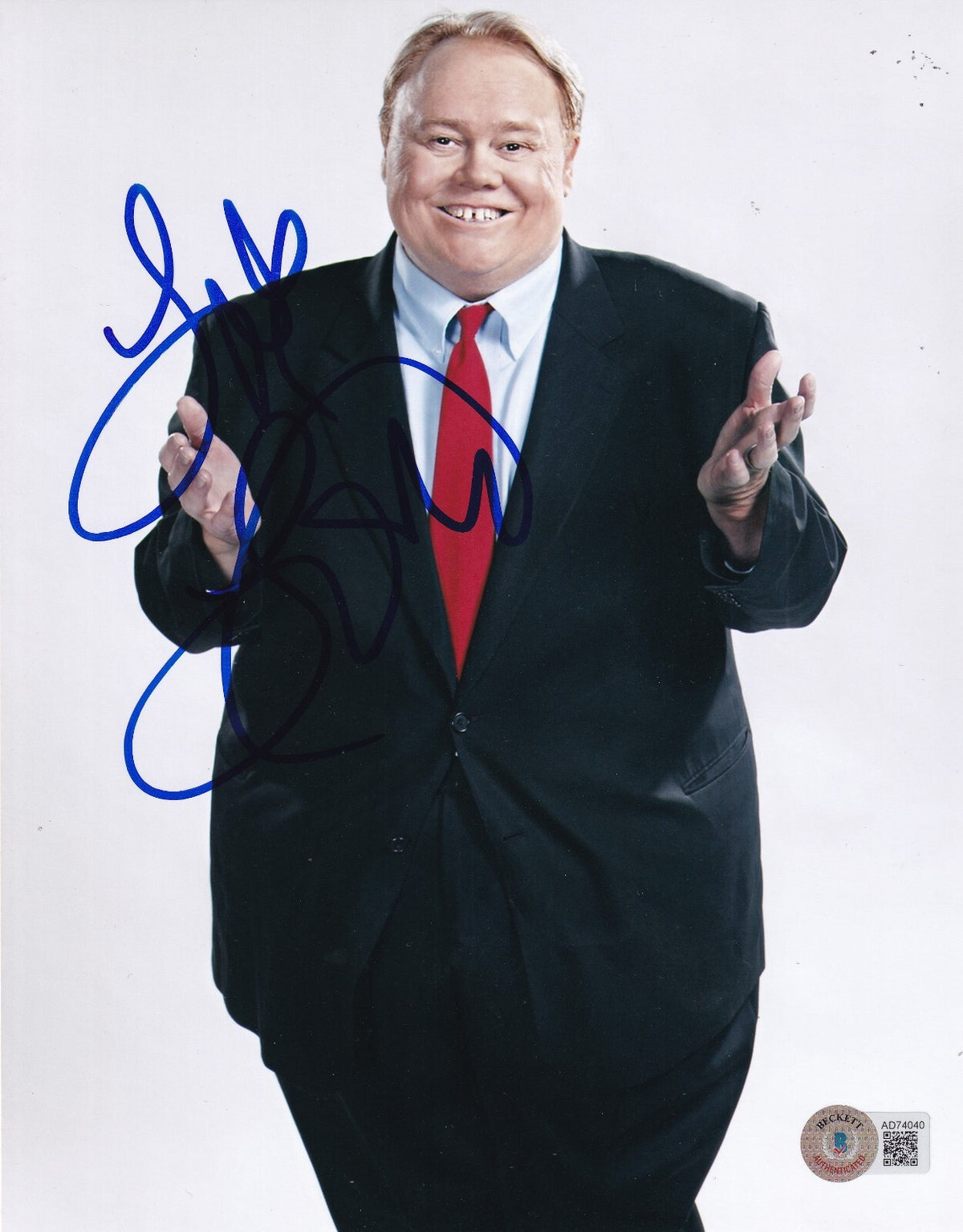 LOUIS ANDERSON signed (COMING TO AMERICA) COMEDIAN 8X10 photo BECKETT AD74040