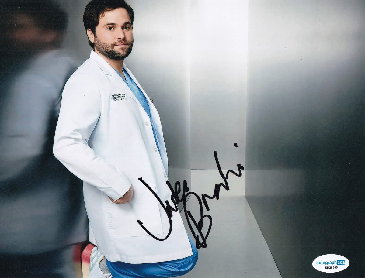 JAKE BORELLI signed (GREY'S ANATOMY) Dr Levi Schmitt 8X10 photo ACOA SD29565
