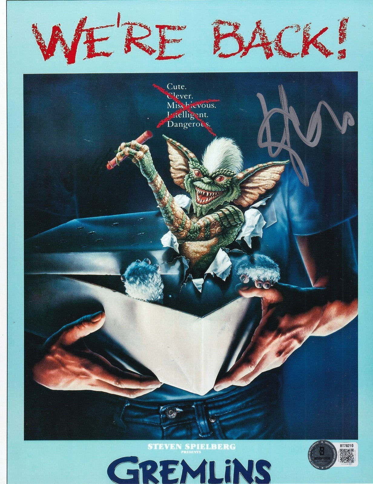 HOWIE MANDEL signed (GREMLINS) Movie poster 8X10 photo BECKETT BAS BT78210