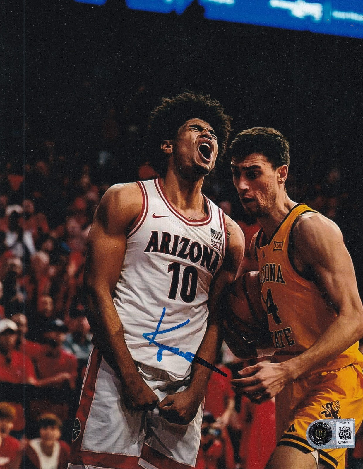 KOA PEAT signed (ARIZONA WILDCATS) basketball 8x10 photo BECKETT BY085753