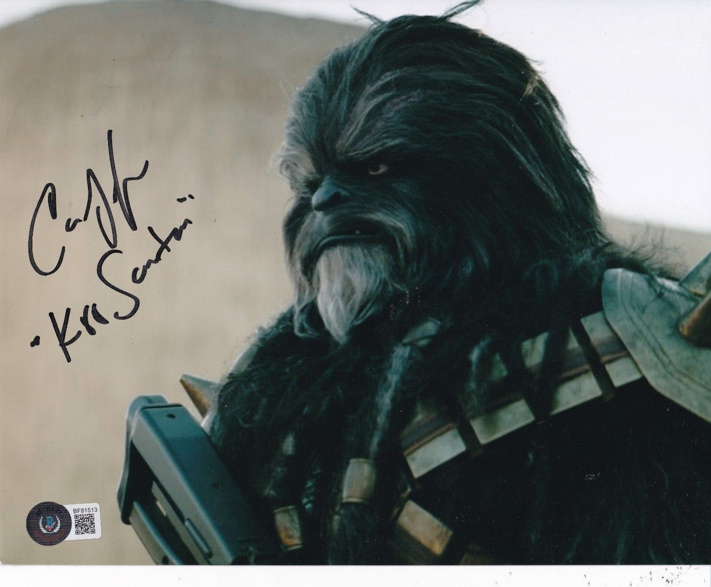 CAREY JONES signed (THE BOOK OF BOBA FETT) Krrsantan 8X10 photo BECKETT BF81513