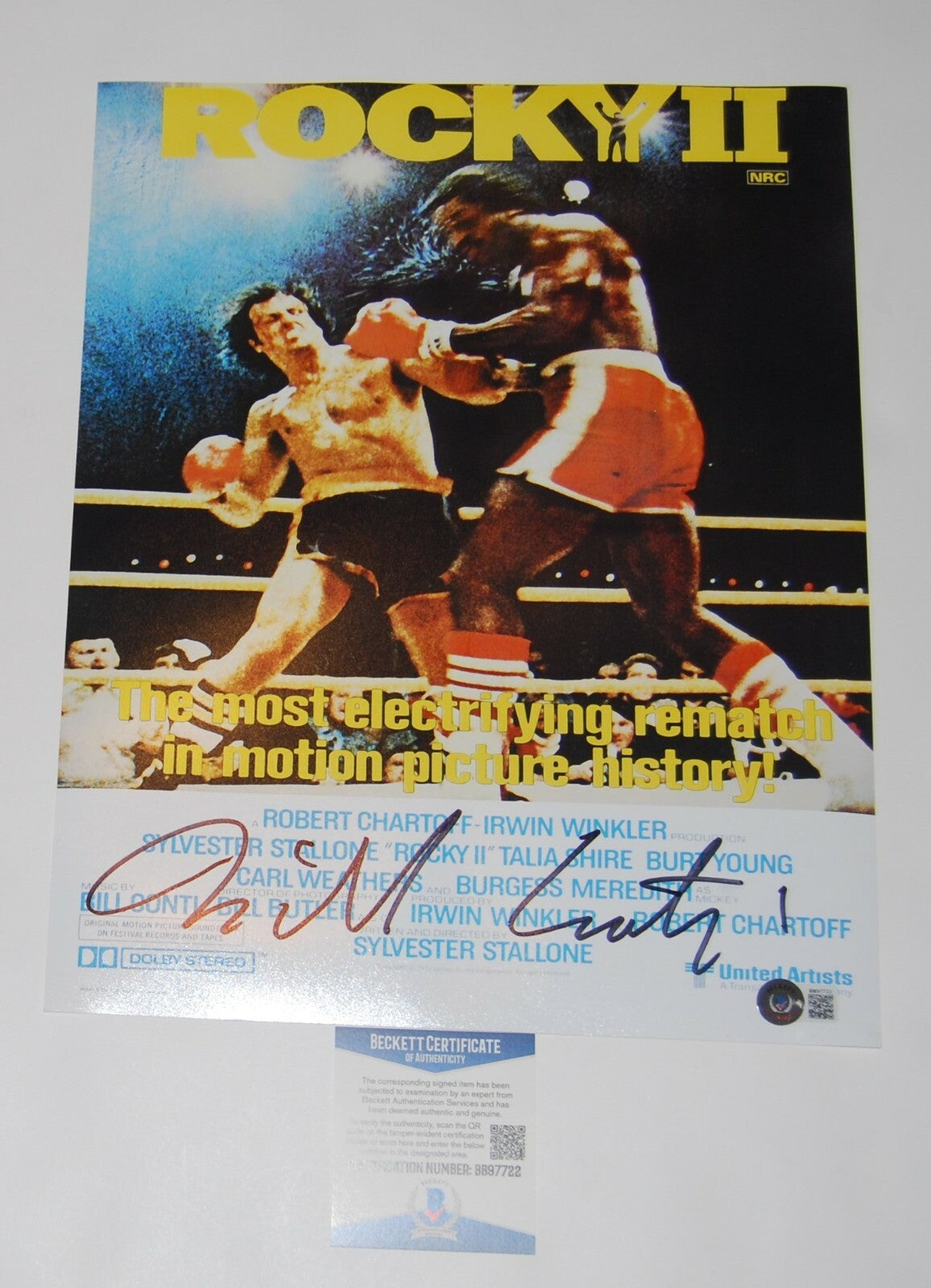 BILL CONTI signed ROCKY II Movie poster autographed 11X14 photo BECKETT BB97722