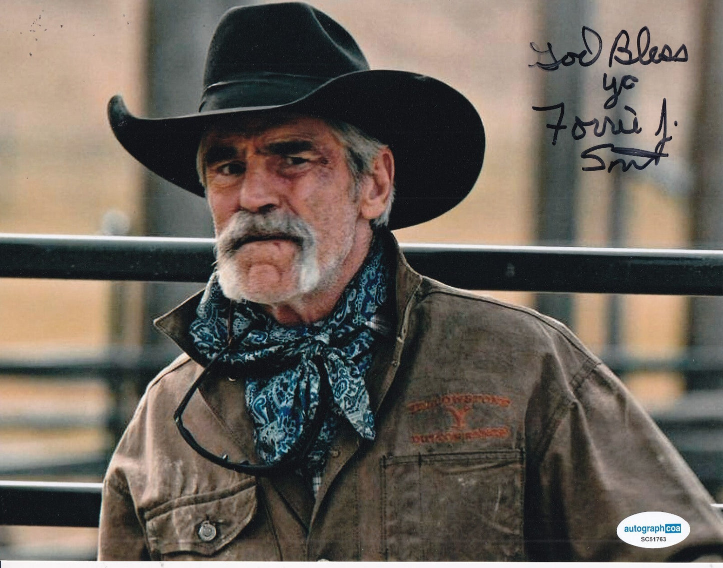 FORRIE J SMITH signed (YELLOWSTONE) Lloyd Pierce TV Show 8X10 photo ACOA SC51773