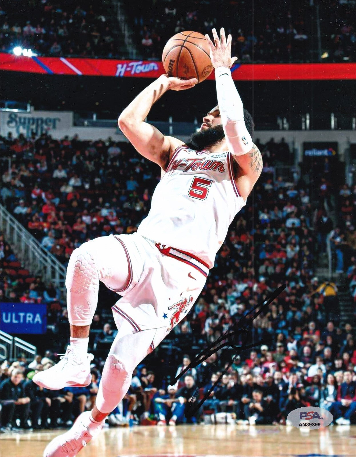 FRED VANVLEET signed (HOUSTON ROCKETS) basketball 8X10 photo PSA/DNA AN39899