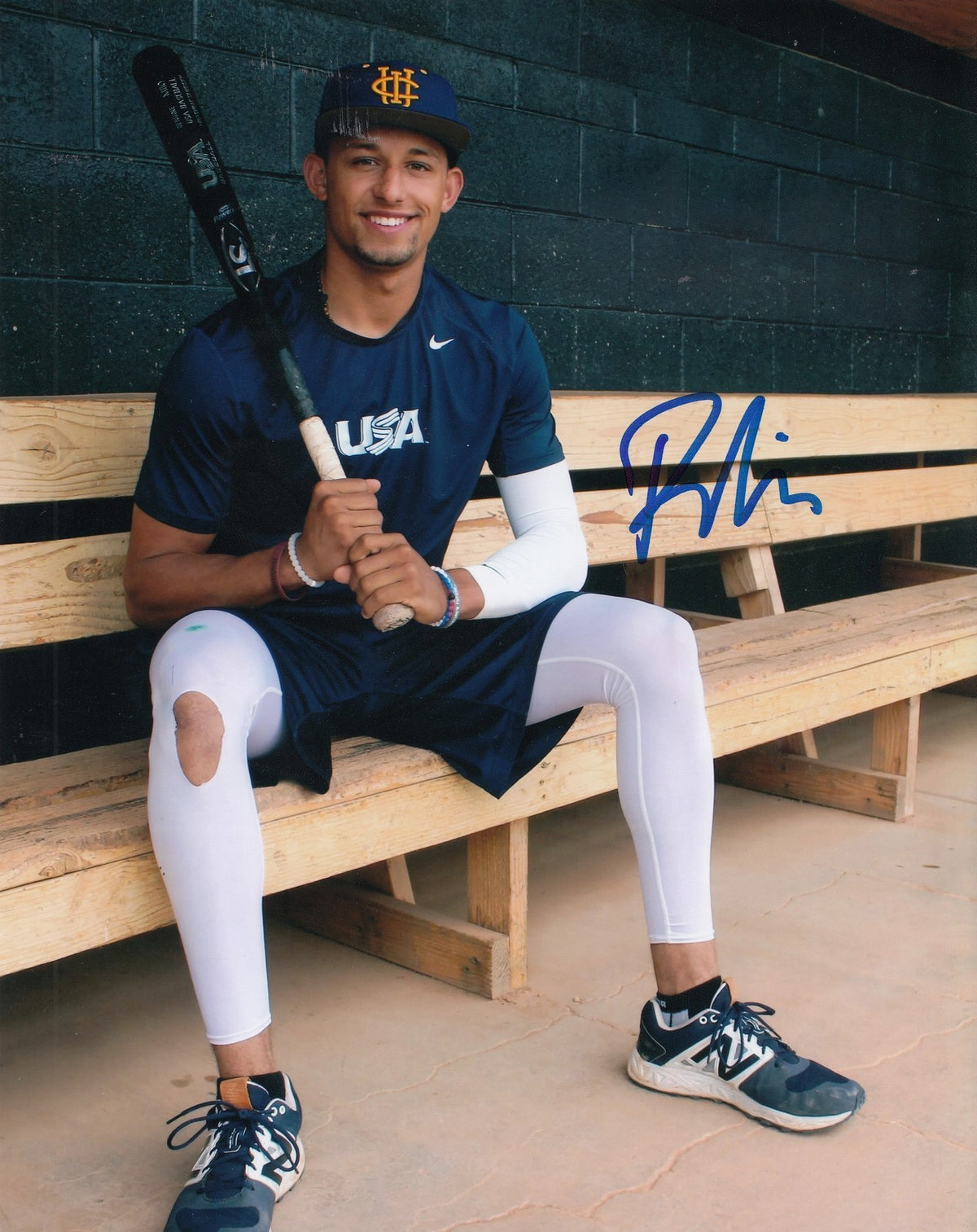 ROYCE LEWIS signed (MINNESOTA TWINS) baseball 8X10 photo W/COA #6