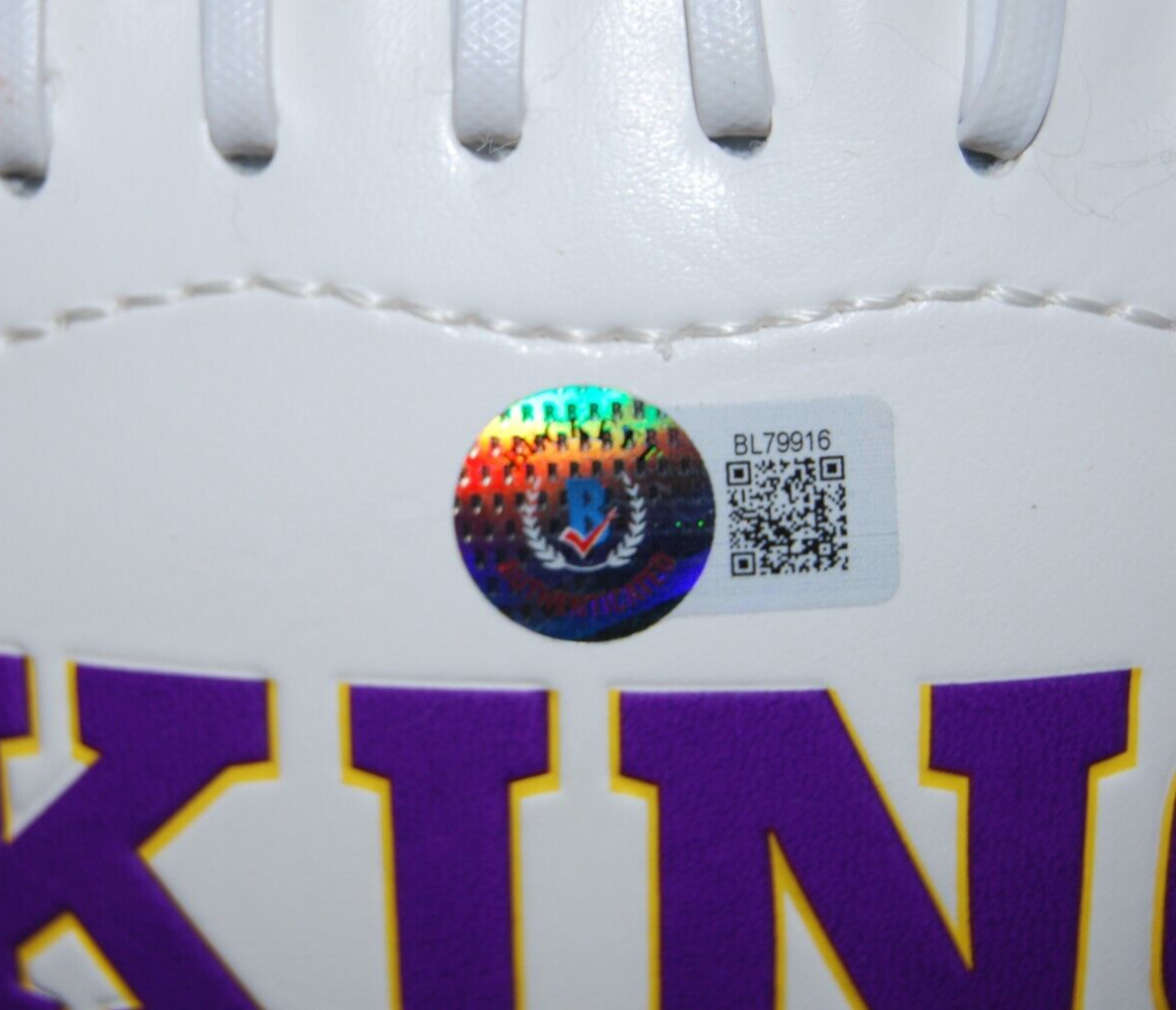 DAUNTE CULPEPPER signed (MINNESOTA VIKINGS) F/S logo football BECKETT BL79916