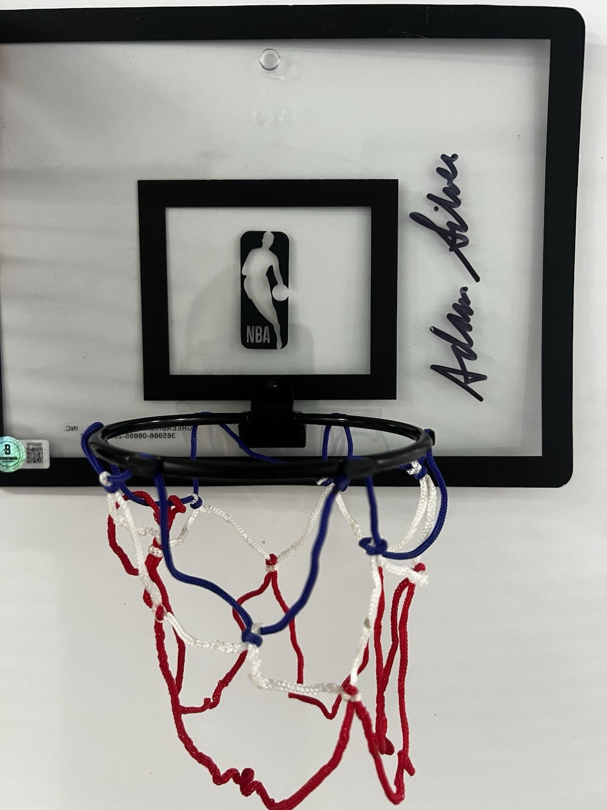 ADAM SILVER signed (Commissioner) NBA Toy Mini Rim Hoop BECKETT BAS BP59360