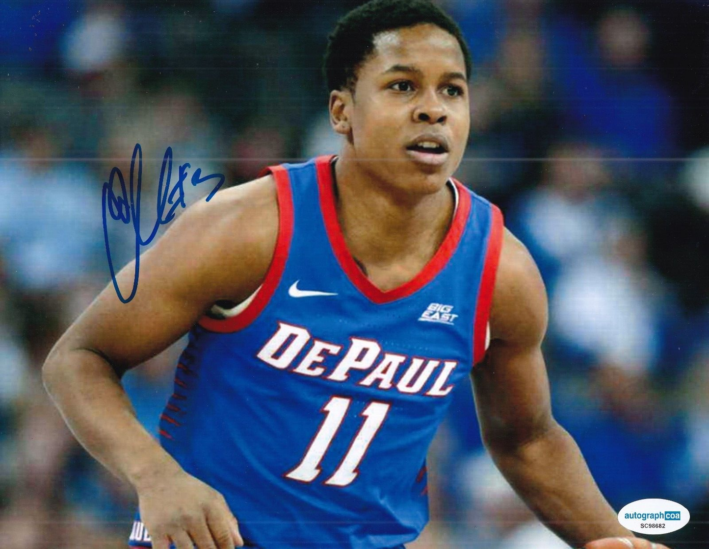 CHARLIE MOORE signed (ILLINOIS BASKETBALL) basketball 8X10 photo ACOA SC98682