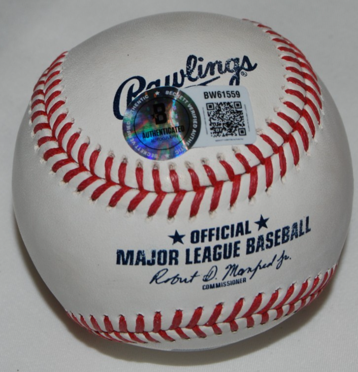 MIKE MONTGOMERY signed (CHICAGO CUBS) OML Major League baseball BECKETT BW61559