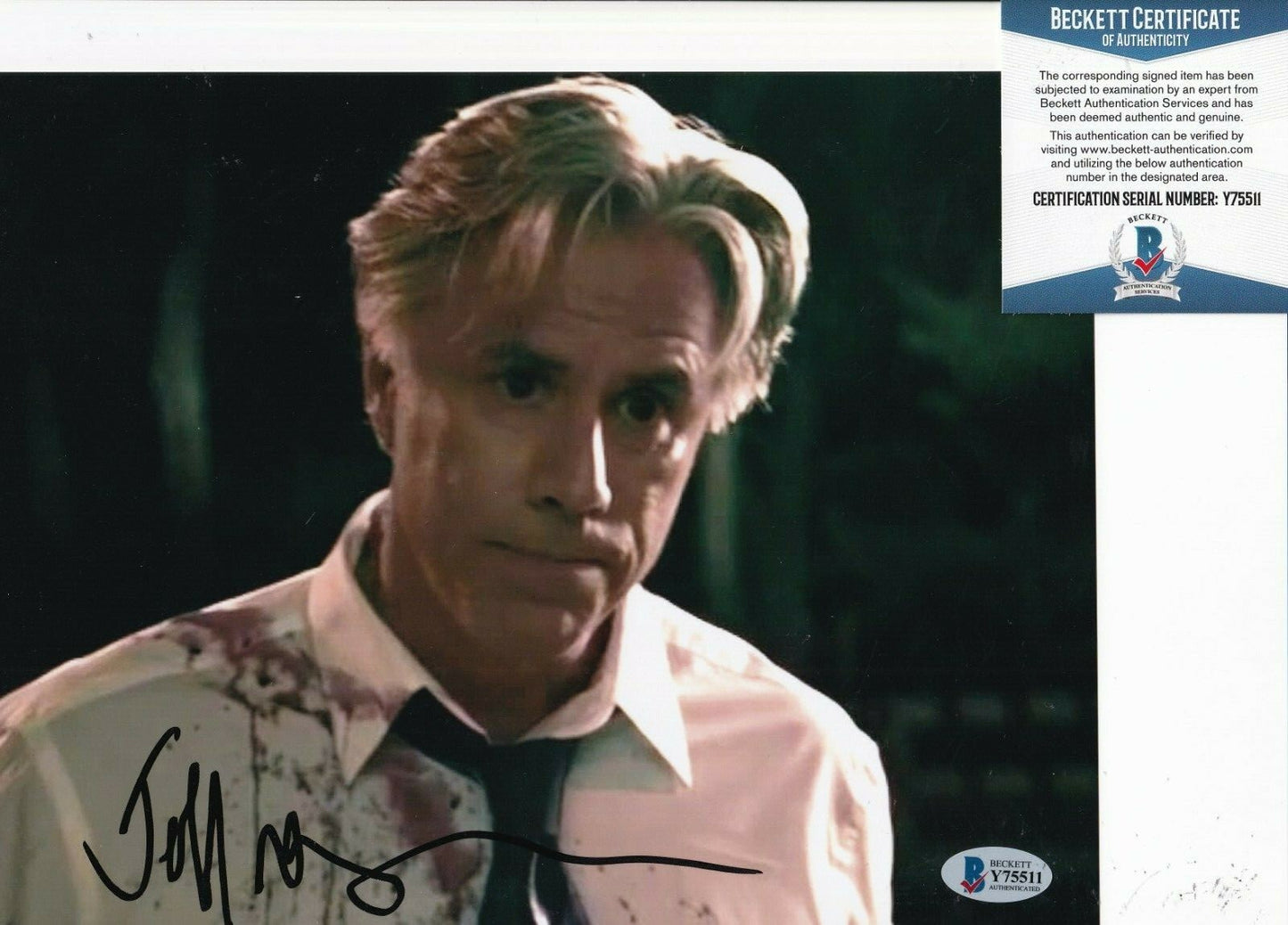 JEFF MCCARTHY signed (MOVIE ACTOR) RoboCop Joker 8X10 photo BECKETT BAS Y75511