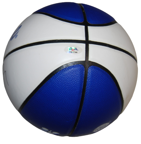 BOBBY HURLEY signed (DUKE BLUE DEVILS) F/S LOGO basketball PSA/DNA AN61744
