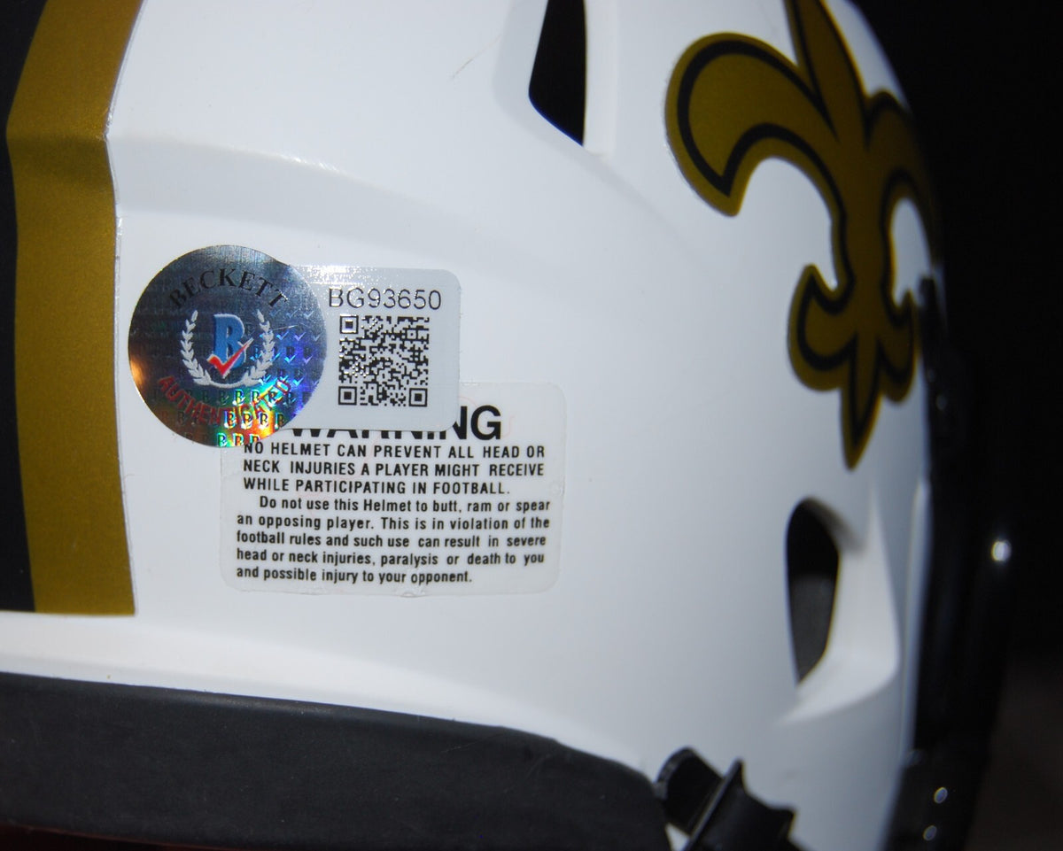 WILLIE ROAF signed NEW ORLEANS SAINTS Lunar mini football helmet BECKETT BG93650
