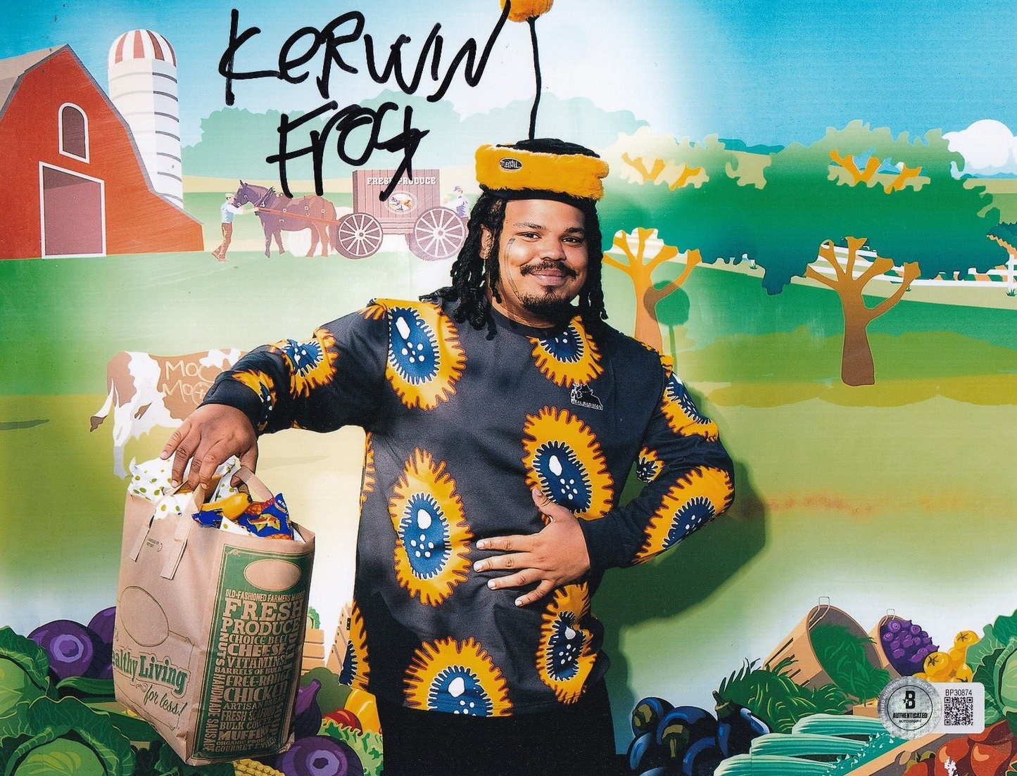 KERWIN FROST signed (MCDONALDS) DJ Comedian autographed 8X10 BECKETT BAS BP30874