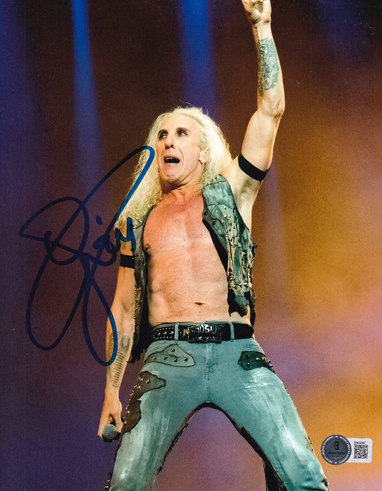DEE SNIDER signed (I WANNA ROCK) Twisted Sister 8X10 photo BECKETT BAS BM02997
